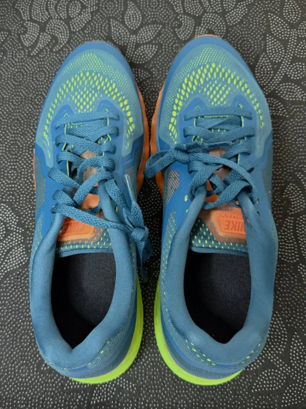 Nike Air Max 2014 'Night Factor' 621077-308 Volt Blue Men's Size 9.5